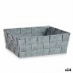 Многофункционална Кошница Сив Плат 2,4 L 20 x 8 x 24 cm (24 броя) - Cutii, organizatoare și alte produse de depozitare