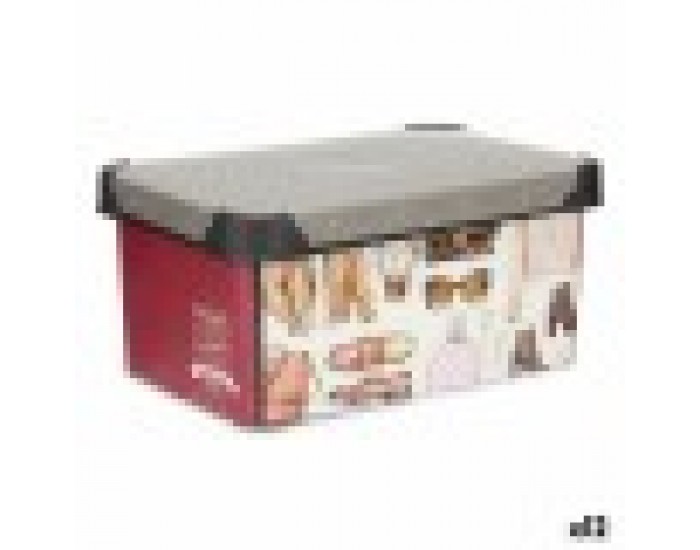 Кутия за Съхранение Пластмаса Vintage 5 L (19 x 13,5 x 29 cm) (12 броя)
