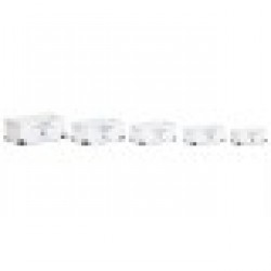 Комплект Декоративни Кутии Home ESPRIT Sanderford Бял Cмърч 35 x 22 x 15 cm 5 Части - Cutii, organizatoare și alte produse de depozitare