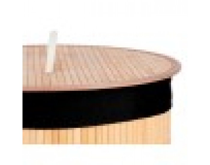 Кош за Мръсни Дрехи Естествен Черен Метал Бамбук 48 L Дървен MDF (4 броя)