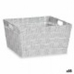 Многофункционална Кошница Бял Плат 30,4 x 14 x 20 cm (18 броя) - Cutii, organizatoare și alte produse de depozitare