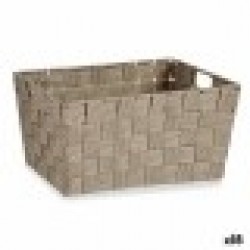 Многофункционална Кошница Кафяв Плат 5 L 30,4 x 14 x 20 cm (18 броя) - Cutii, organizatoare și alte produse de depozitare