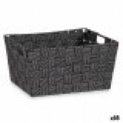 Многофункционална Кошница Черен Плат 20 x 14 x 30 cm (18 броя) - Cutii, organizatoare și alte produse de depozitare