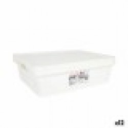 Кутия за Съхранение с Капак Tontarelli Maya Бял 9,2 l 36 x 28 x 11 cm (12 броя) - Cutii, organizatoare și alte produse de depozitare