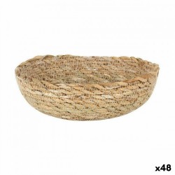 Многофункционална Кошница Privilege Кафяв плетена ракита 16 x 16 x 5,5 cm (48 броя) - Cutii, organizatoare și alte produse de depozitare