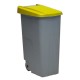 Кош за Боклук с Колела Denox 85 L Жълт 58 x 41 x 76 cm