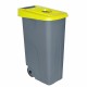 Кош за Боклук с Колела Denox 85 L Жълт 58 x 41 x 76 cm