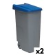 Кош за Боклук с Колела Denox 85 L Син 58 x 41 x 76 cm