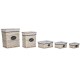 Кош за Мръсни Дрехи Home ESPRIT Бял Кафяв Черен Сив Естествен плетена ракита Shabby Chic 47 x 35 x 55 cm 5 Части