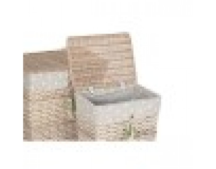 Игра на Кошници Home ESPRIT Зелен Бежов Естествен плетена ракита 47 x 35 x 55 cm 5 Части