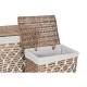 Кош за Мръсни Дрехи Home ESPRIT Бял Естествен плетена ракита Shabby Chic 47 x 35 x 55 cm 5 Части