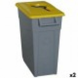Кошче за Рециклирани Отпадъци Denox 65 L Жълт (2 броя) - Denox