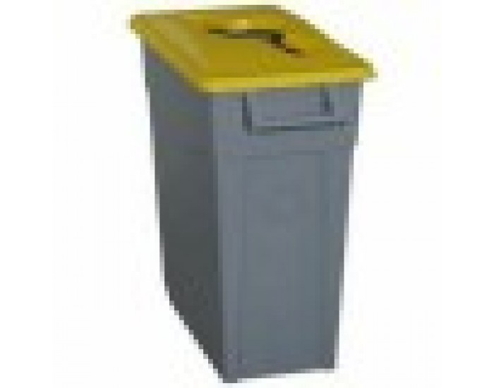 Кошче за Рециклирани Отпадъци Denox 65 L Жълт (2 броя)
