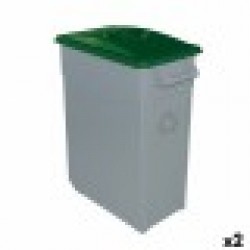 Кошче за Рециклирани Отпадъци Denox 65 L Зелен (2 броя) - Denox