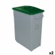 Кошче за Рециклирани Отпадъци Denox 65 L Зелен (2 броя)