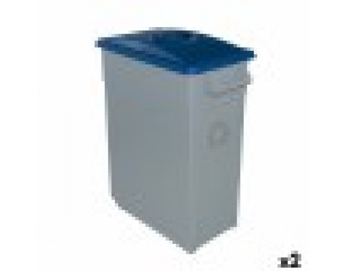 Кошче за Рециклирани Отпадъци Denox 65 L Син (2 броя)