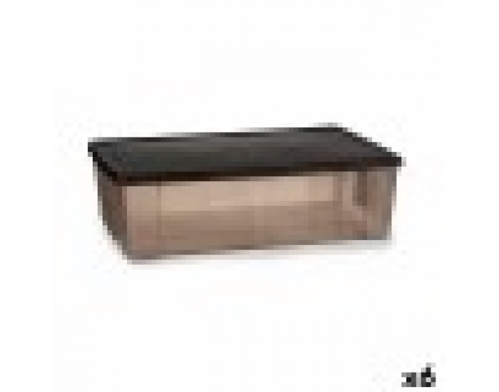 Кутия за Съхранение с Капак Stefanplast Elegance Кафяв Пластмаса 30 L 38,5 x 17 x 59,5 cm (6 броя)
