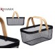 Многофункционална Кошница Kinvara 1031 Черен Дървен Метал 42,5 x 18 x 26,5 cm (6 броя)