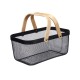 Многофункционална Кошница Kinvara 1031 Черен Дървен Метал 42,5 x 18 x 26,5 cm (6 броя)