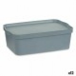 Кутия за Съхранение с Капак Сив Пластмаса 14 L 29,5 x 14,3 x 45 cm (12 броя) - Kipit