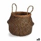 Декоративна Кошница Черен Естествен Тръстики 8 L 31 x 38 x 31 cm (8 броя)