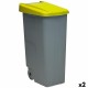 Кош за Боклук с Колела Denox 110 L Жълт 58 x 41 x 89 cm