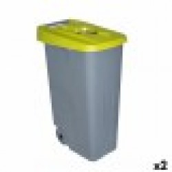 Кош за Боклук с Колела Denox 110 L Жълт 58 x 41 x 89 cm - Denox