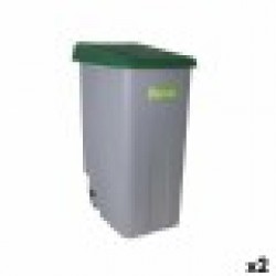 Кош за Боклук с Колела Denox 110 L Зелен 58 x 41 x 89 cm (2 броя) - Denox