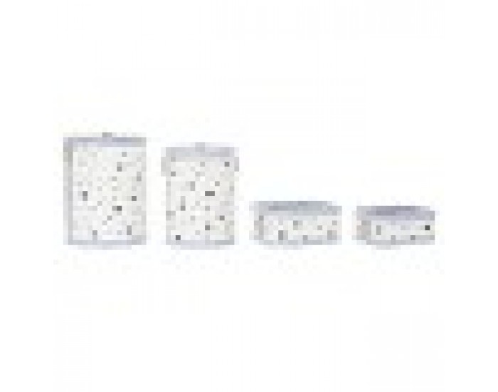 Игра на Кошници DKD Home Decor Звезди Алуминий Бамбук Филц (36 x 36 x 50 cm) (4 pcs)