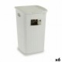 Кош за Пране Stefanplast Elegance Бял Пластмаса 50 L 36,5 x 54,5 x 38 cm (6 броя) - Cutii, organizatoare și alte produse de depozitare