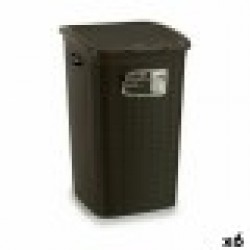Кош за Пране Stefanplast Elegance Кафяв Пластмаса 50 L 36,5 x 54,5 x 38 cm (6 броя) - Cutii, organizatoare și alte produse de depozitare