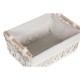 Кош за Мръсни Дрехи Home ESPRIT Бял Естествен Метал Shabby Chic 42 x 32 x 51 cm 5 Части