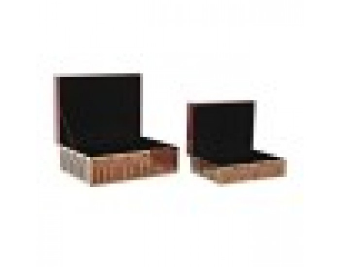Кутия за бижута DKD Home Decor Метал (2 броя) (25 x 18 x 10 cm)