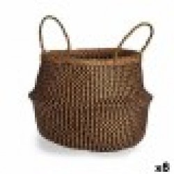 Декоративна Кошница Кафяв Черен Тръстики 8 L 36 x 30 x 36 cm (8 броя) - Cutii, organizatoare și alte produse de depozitare