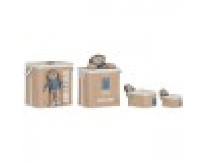 Кош за Мръсни Дрехи Home ESPRIT Зелен Естествен Детски 44 x 44 x 45 cm 4 Части
