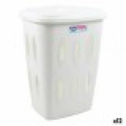 Кош за Мръсни Дрехи Tontarelli Laundry С капак 45 L Бял 41 x 33,2 x 54,5 cm (12 броя) - Cutii, organizatoare și alte produse de depozitare
