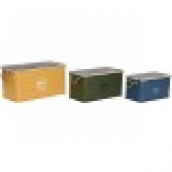 Комплект сандъци Home ESPRIT Метал Cмърч 68 x 36 x 33 cm (3 броя) - Cutii, organizatoare și alte produse de depozitare