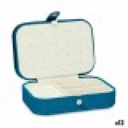 Кутия за бижута Син Кадифе (16,2 x 6 x 11,5 cm) (12 броя) - Cutii, organizatoare și alte produse de depozitare