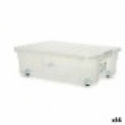 Кутия за Съхранение с Колела 30 L 40 x 18 x 59,5 cm (14 броя) - Cutii, organizatoare și alte produse de depozitare