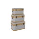 Комплект сандъци DKD Home Decor 60 x 36 x 34 cm Естествен Сив Дървен