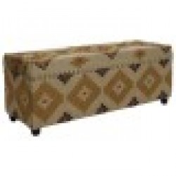 Ракла Home ESPRIT Бежов Горчица Памук 120 x 40 x 45 cm - Cutii, organizatoare și alte produse de depozitare