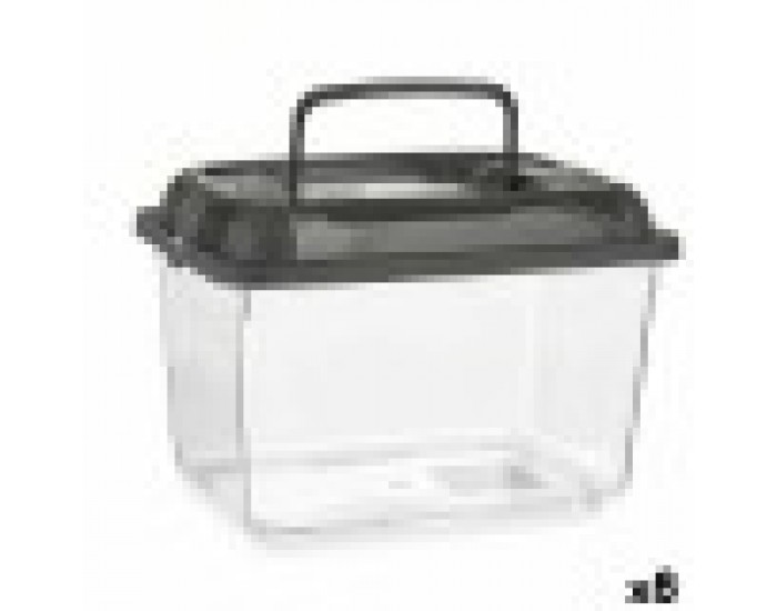 Аквариум С дръжка Широк Сив Пластмаса 7 L 20 x 20 x 30 cm (8 броя)