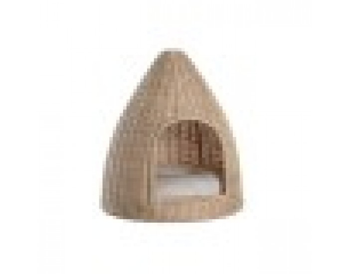 Легло за Домашен Любимец DKD Home Decor 45 x 45 x 57 cm Естествен Pатан