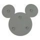 Хранилка за кучета Mickey Mouse Сив Силикон 28 x 15 x 1,5 cm