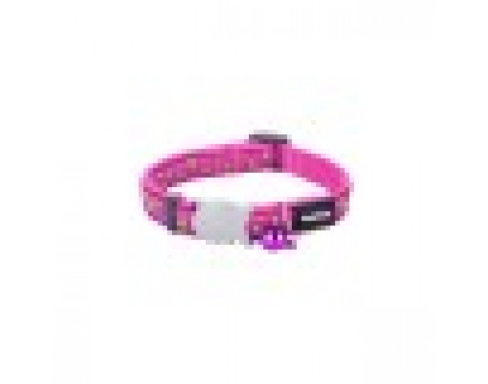 Кучешки Нашийник Red Dingo STYLE STARS LIME ON HOT PINK 15 mm x 24-36 cm