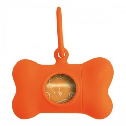 Диспенсър за Торбички за Домашен Любимец United Pets Bon Ton Neon Куче Оранжев (8 x 4,2 x 5 cm) - United pets
