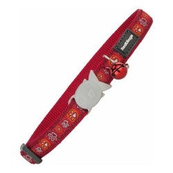 Котешко колие Red Dingo Style Червен (1,2 x 20-32 cm) - Red dingo