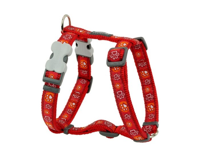 Каишка за Куче Red Dingo Style Червен 25-39 cm