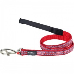 Кучешка Каишка Red Dingo Union Jack 1,2 m Червен 1.2 x 120 cm - Red dingo