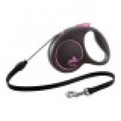 Кучешка Каишка Flexi BLACK DESIGN 5 m Розов Размер XS - Flexi